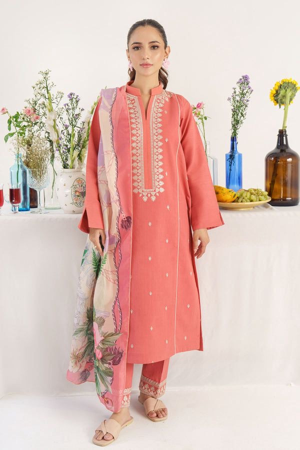 3 PC DHANAK EMBROIDERED