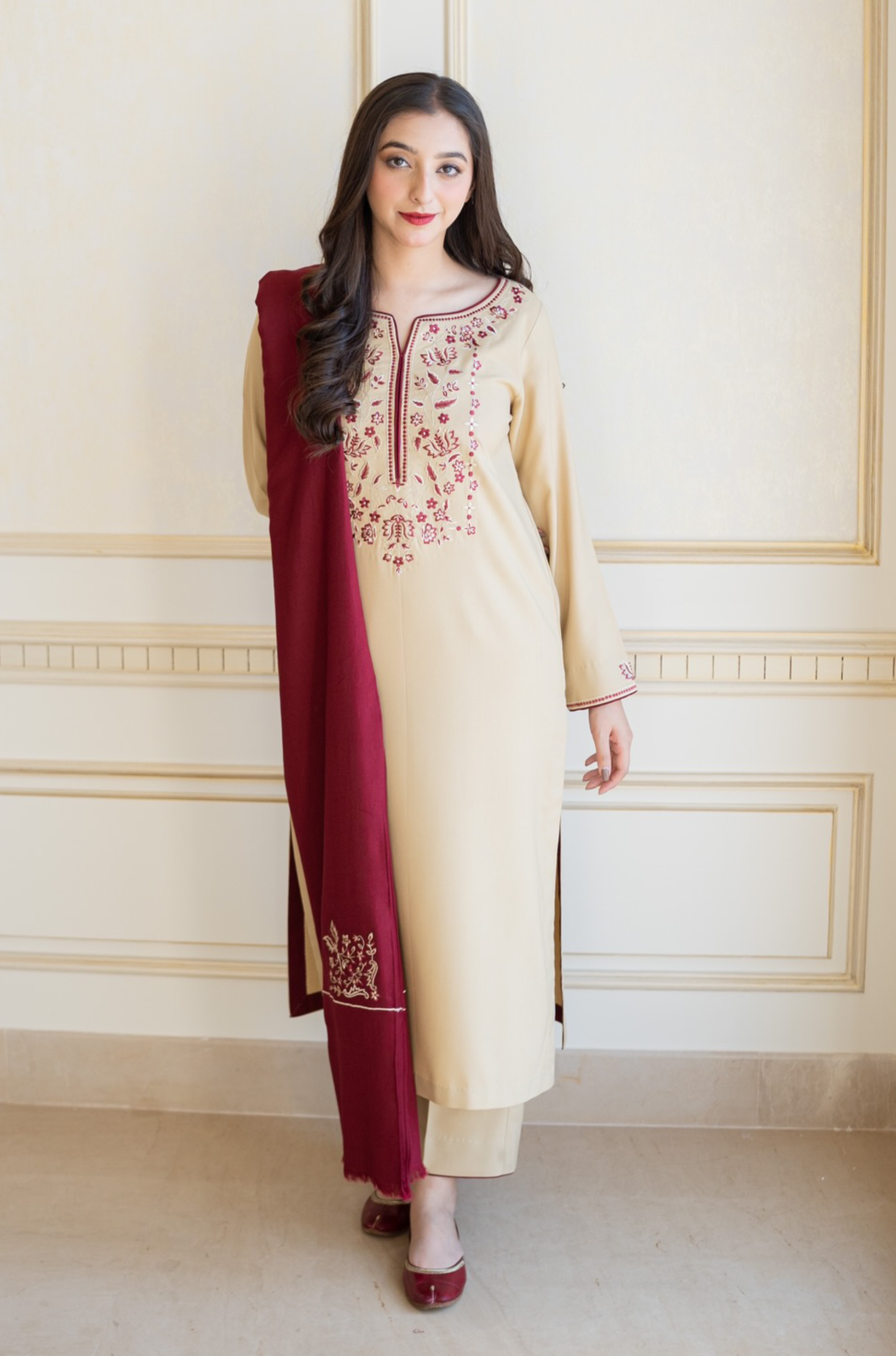3 PC DHANAK EMBROIDERED