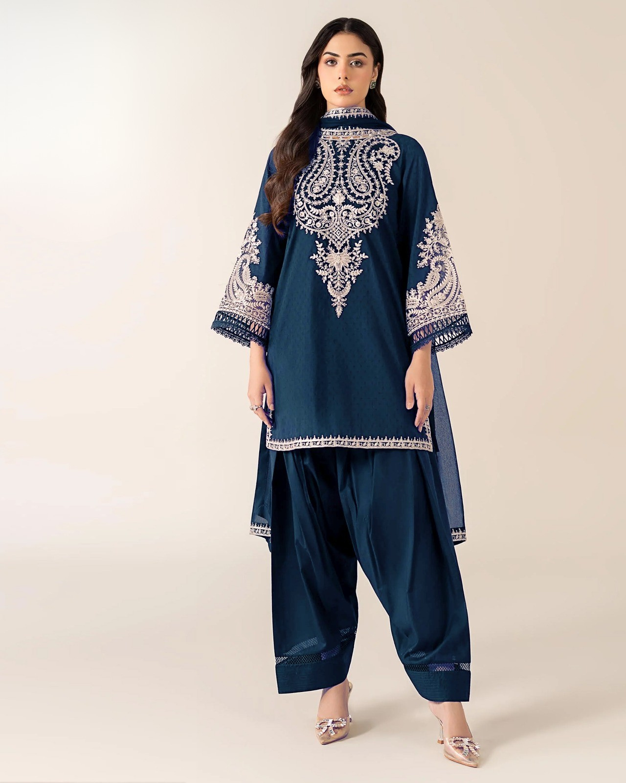 2 PC DHANAK EMBROIDERED