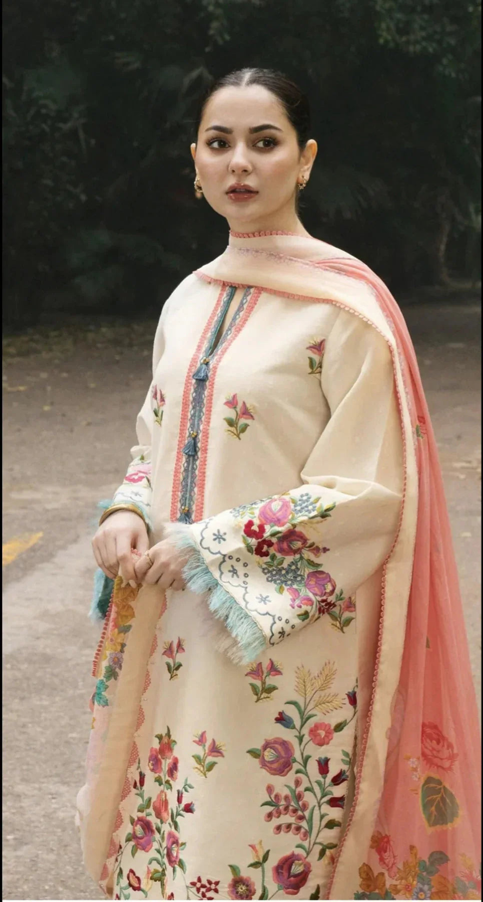 3PC DHANAK EMBROIDERED