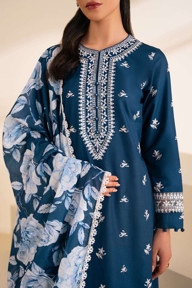 3PC DHANAK EMBROIDERED