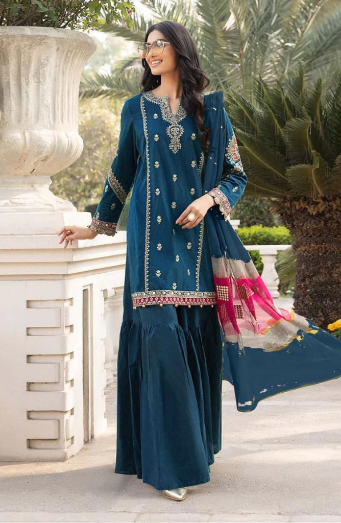 3 PC DHANAK EMBROIDERED