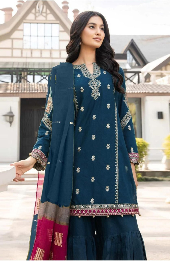 3 PC DHANAK EMBROIDERED
