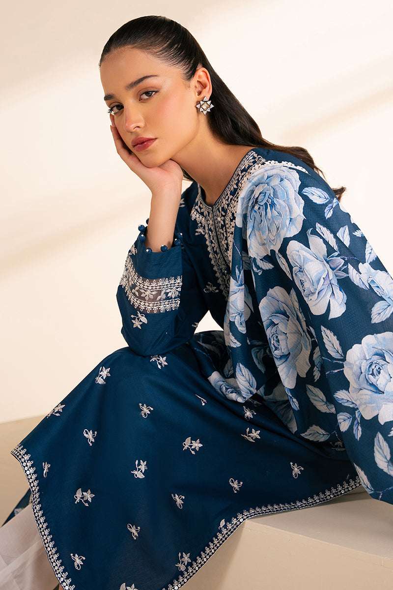 3PC DHANAK EMBROIDERED