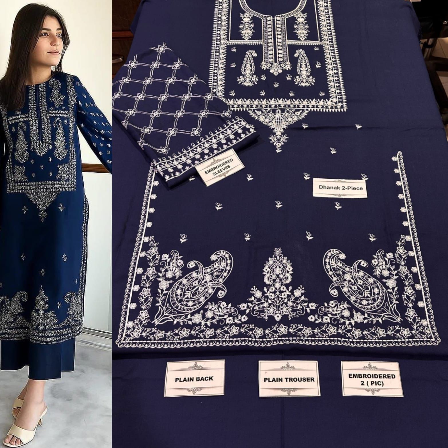 DHANAK 2PC EMBROIDERED