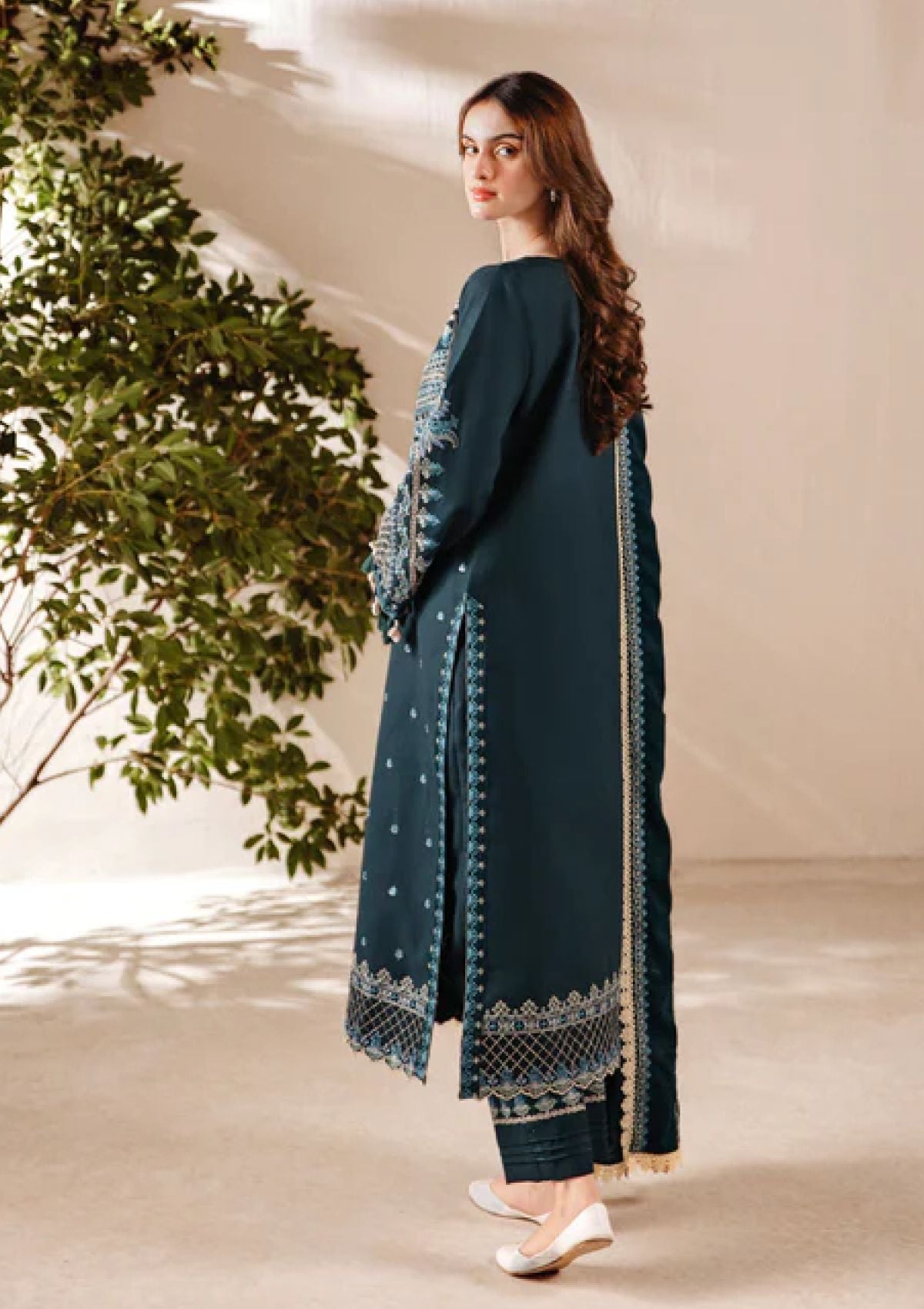 3 PC FLORENT DHANAK EMBROIDERED