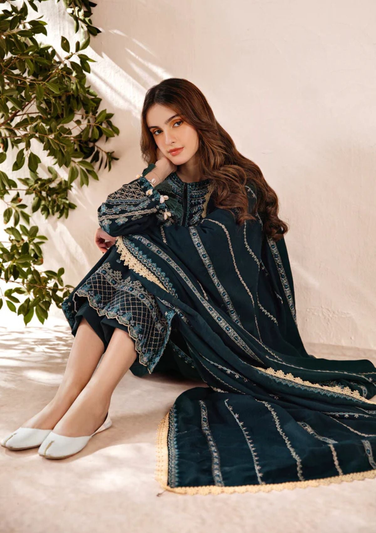 3 PC FLORENT DHANAK EMBROIDERED