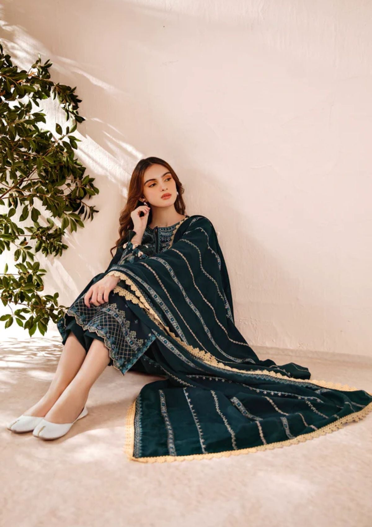 3 PC FLORENT DHANAK EMBROIDERED