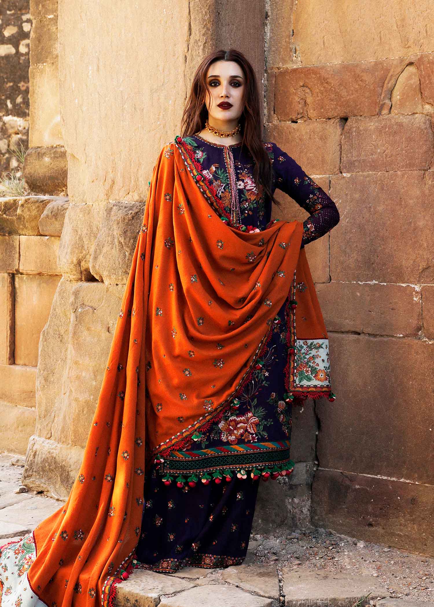 3 PC DHANAK EMBROIDERED