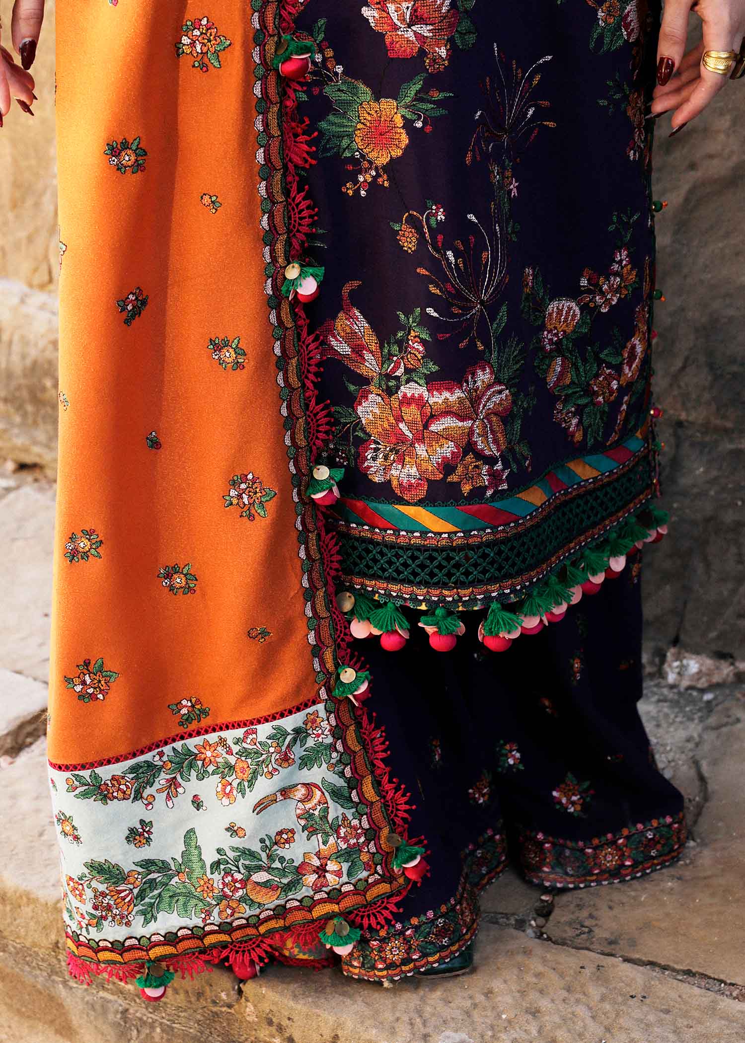 3 PC DHANAK EMBROIDERED