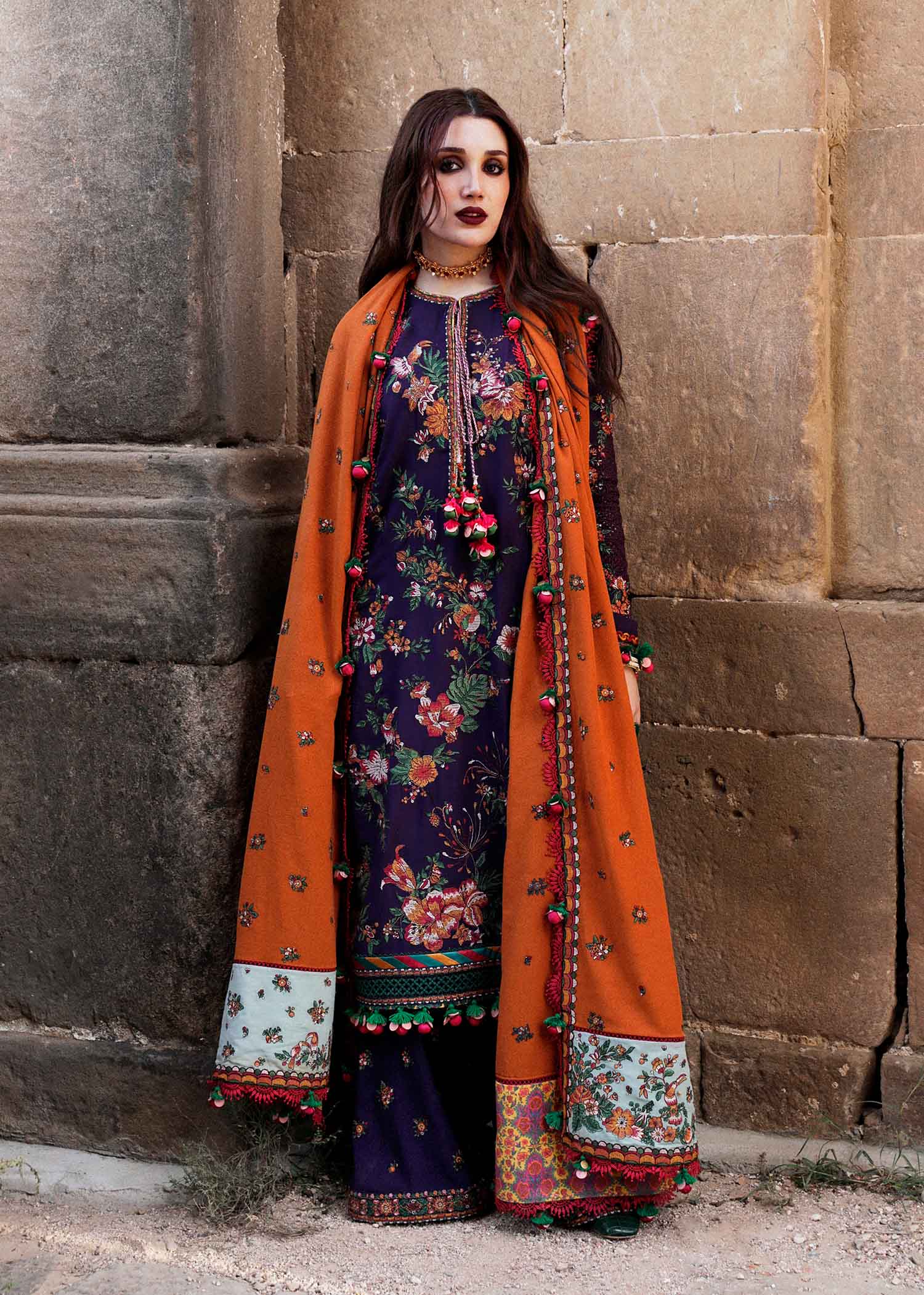 3 PC DHANAK EMBROIDERED