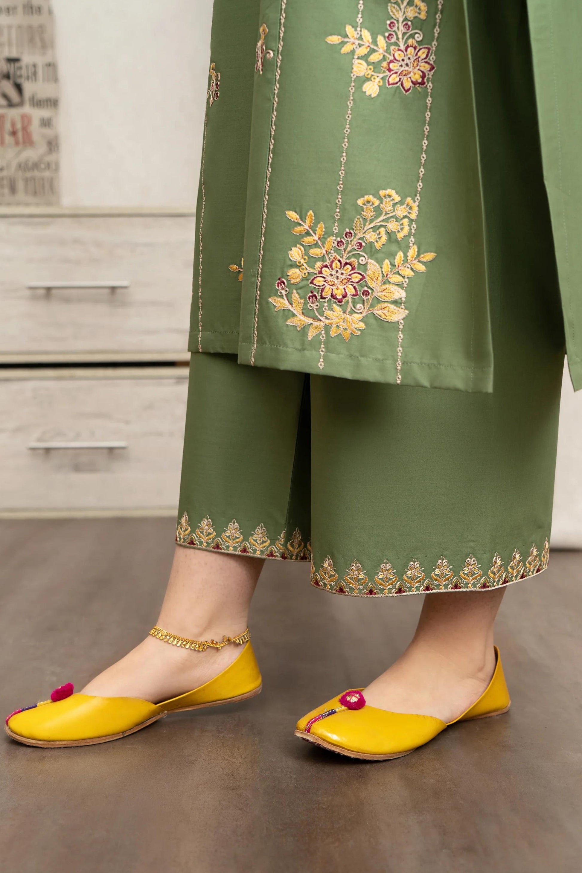 3 PC DHANAK EMBROIDERED