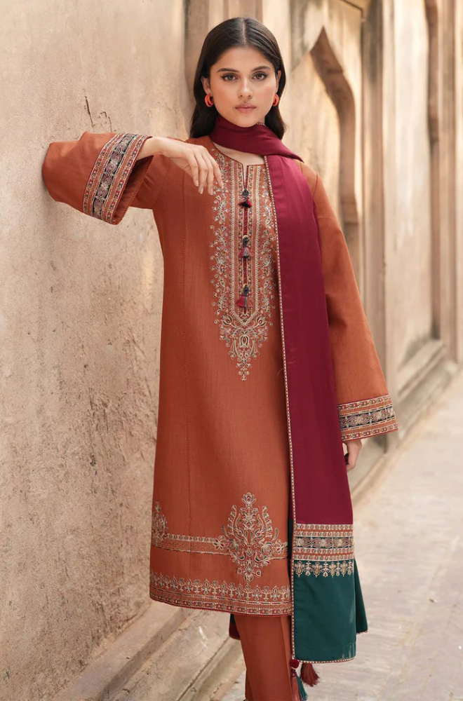 3 PC DHANAK EMBROIDERED