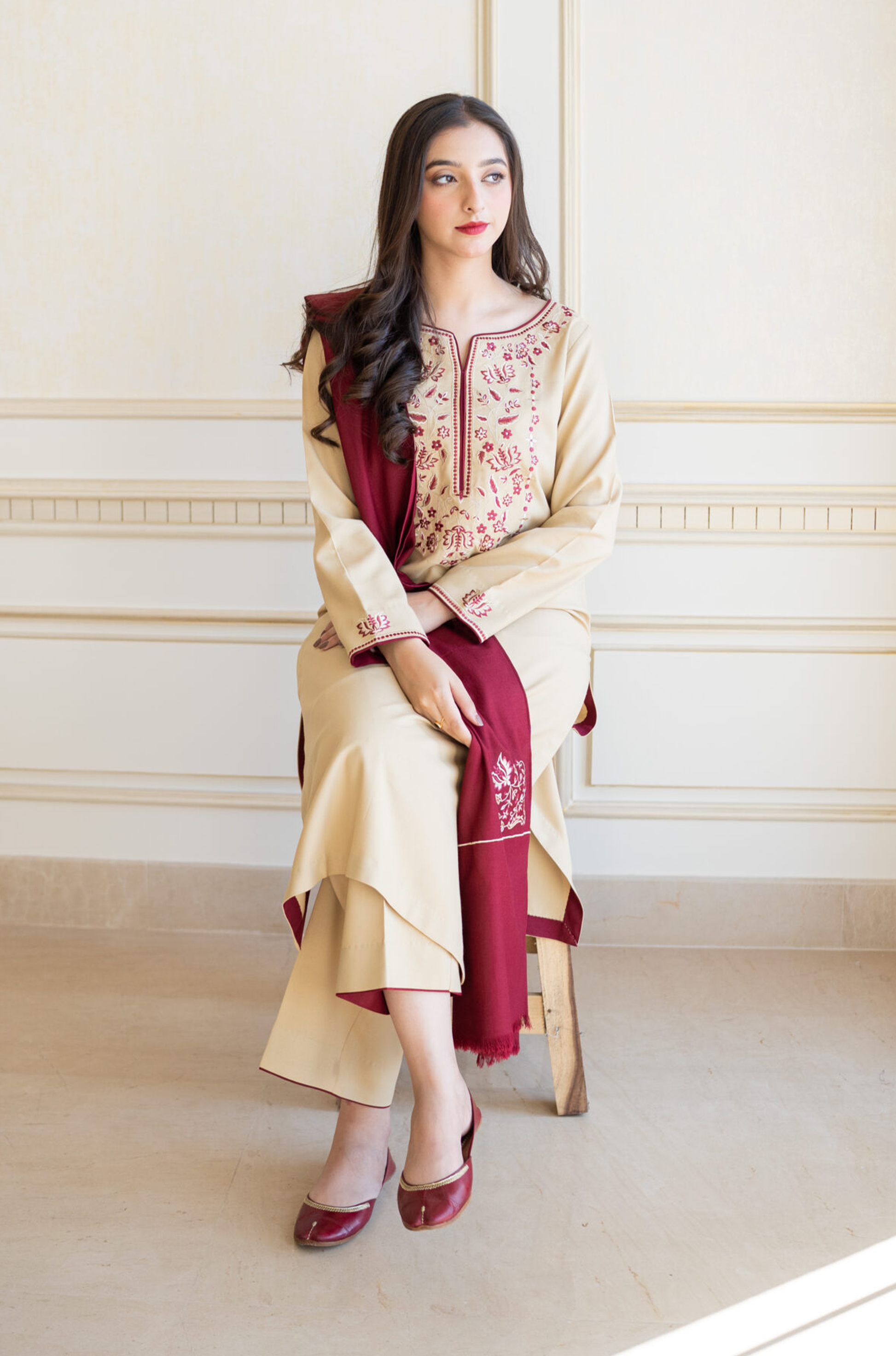 3 PC DHANAK EMBROIDERED