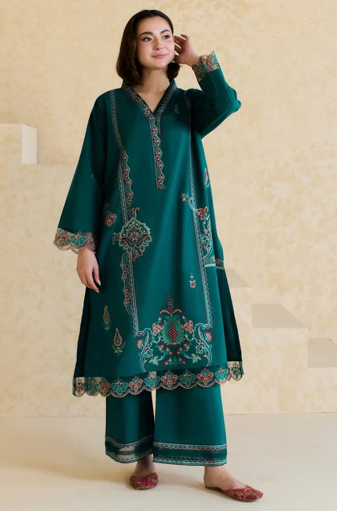2 PC DHANAK EMBROIDERED