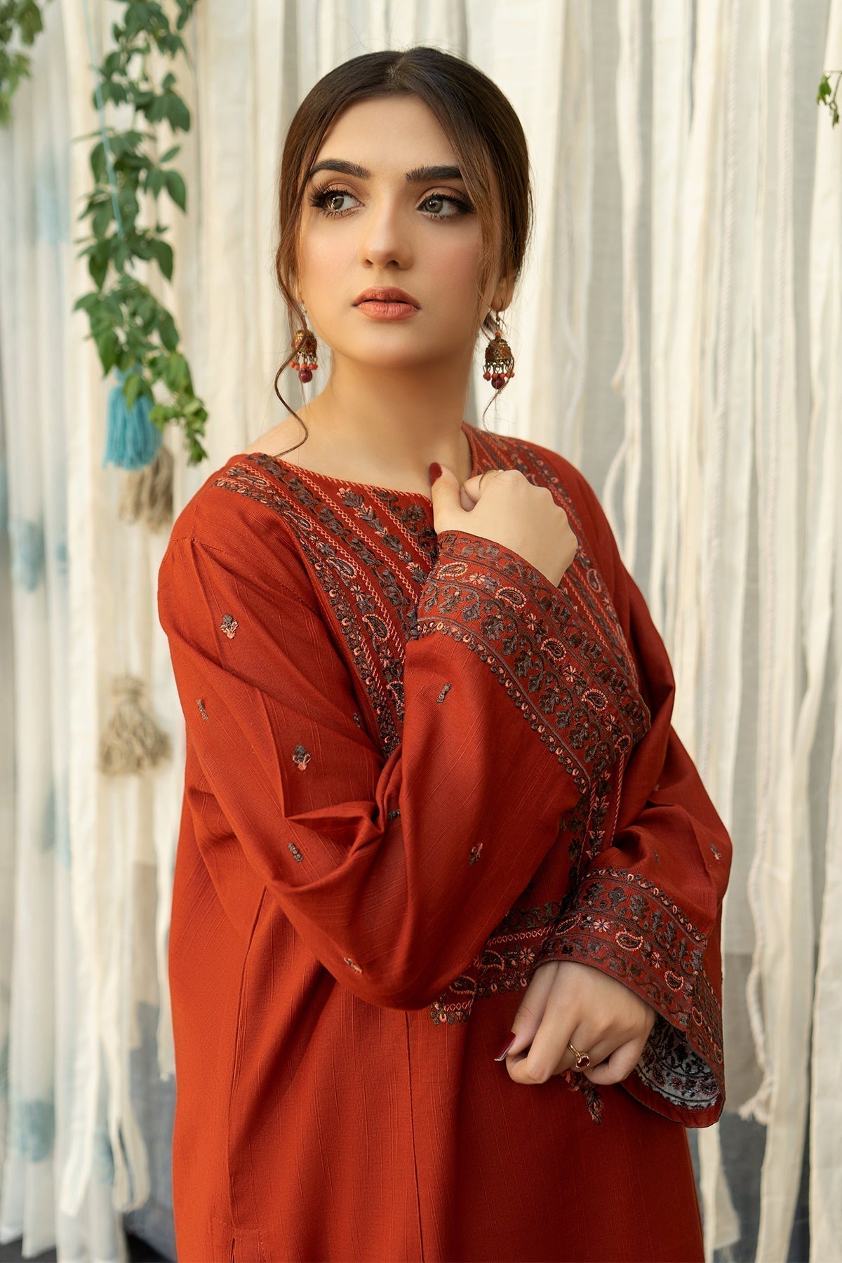 3PC DHANAK EMBROIDERED