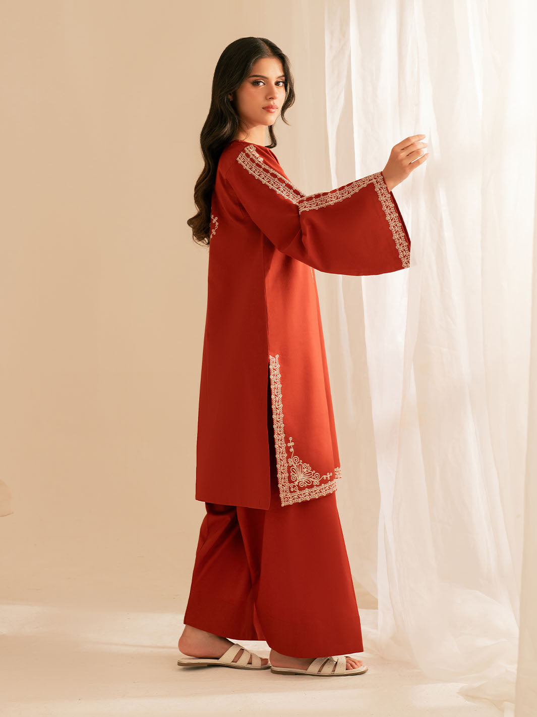 2 PC DHANAK EMBROIDERED