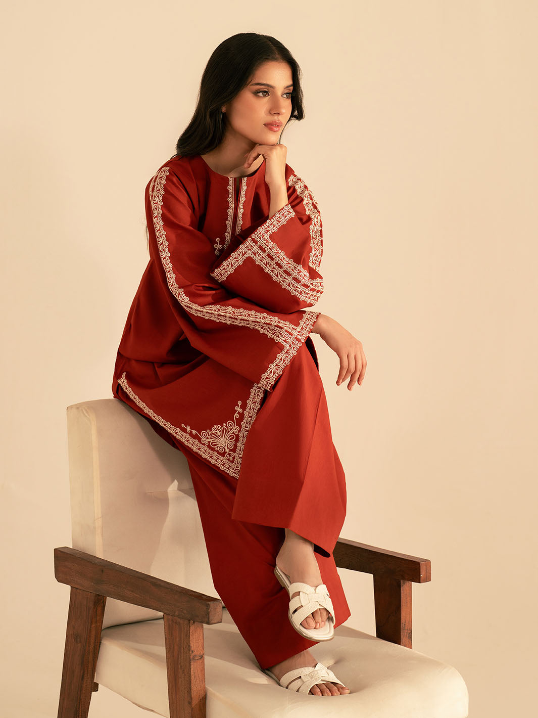 2 PC DHANAK EMBROIDERED
