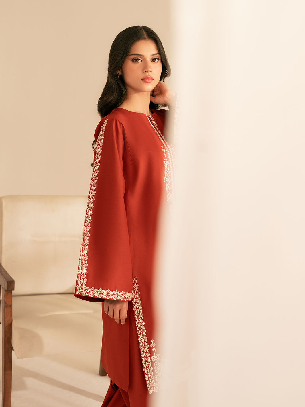 2 PC DHANAK EMBROIDERED