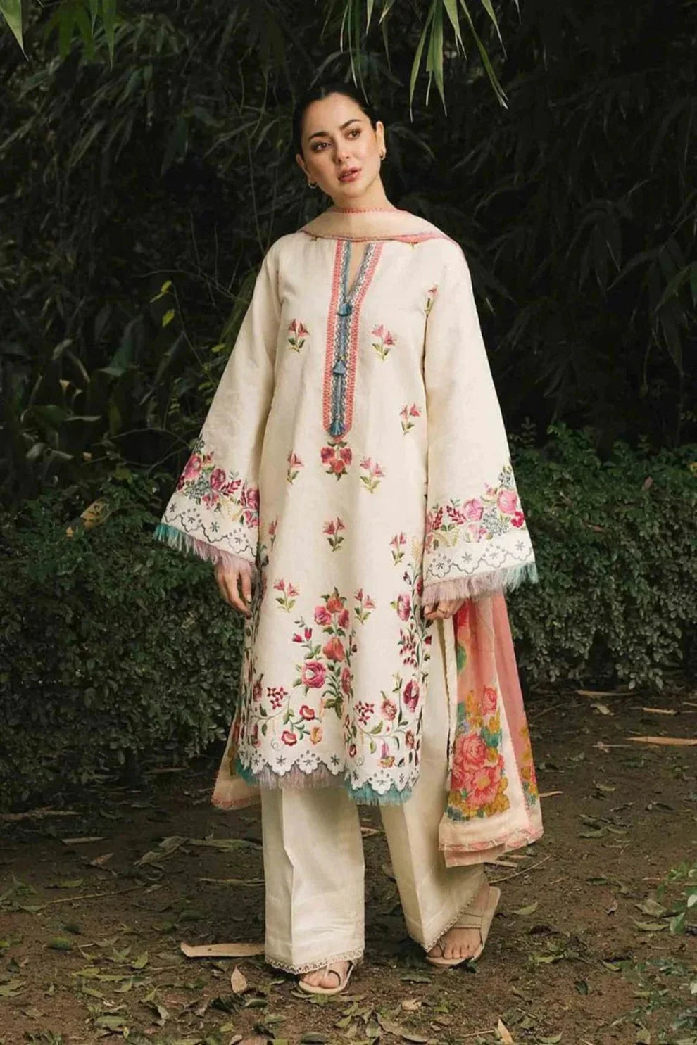 3PC DHANAK EMBROIDERED