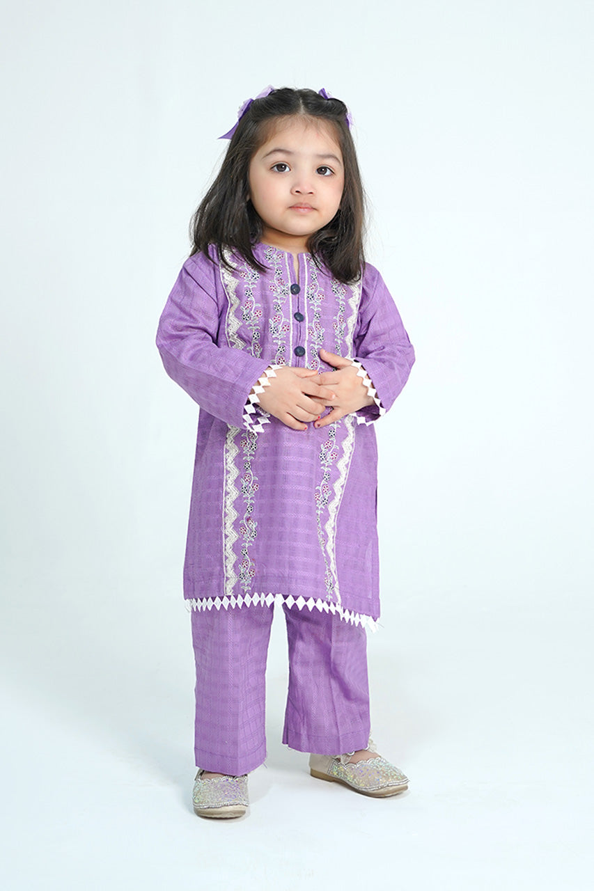 Kids 2-Piece Embroidery Suit