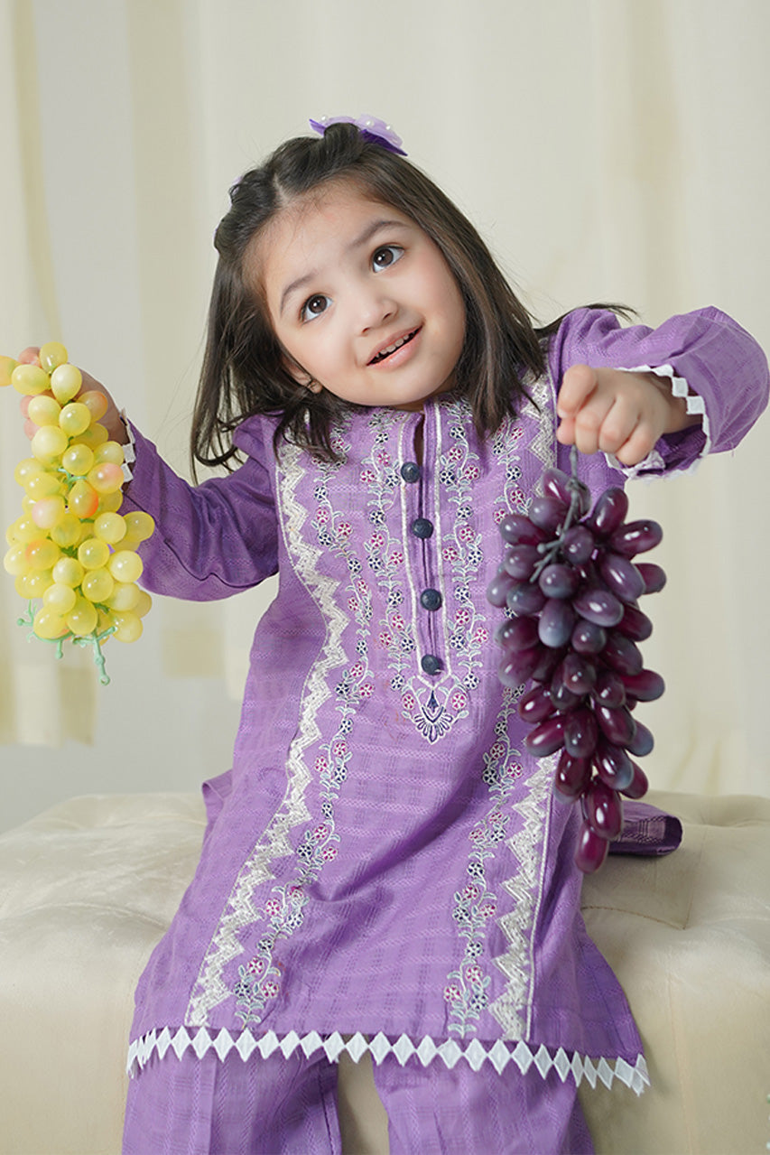 Kids 2-Piece Embroidery Suit