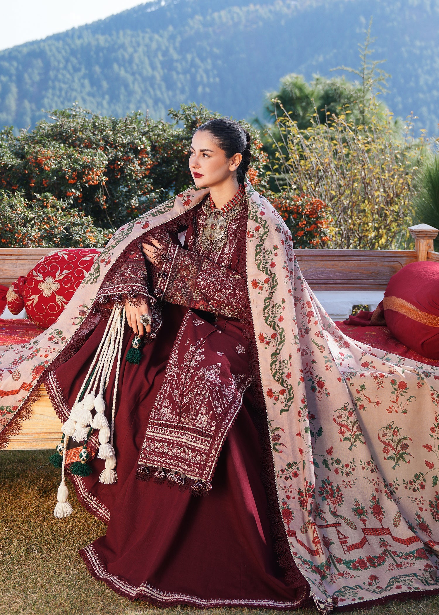 3 PC DHANAK HEAVY EMBROIDERED