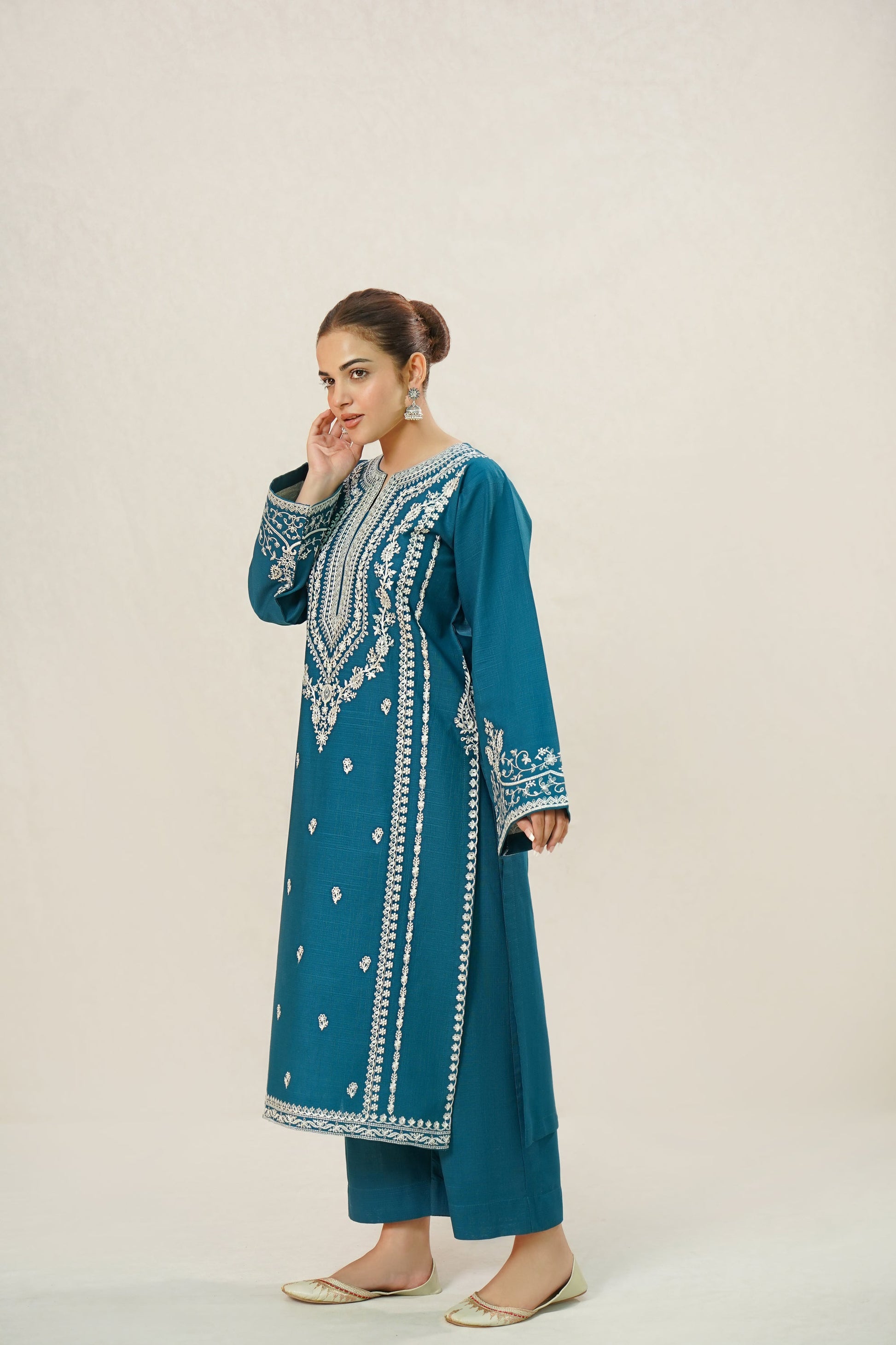2 PC DHANAK EMBROIDERED