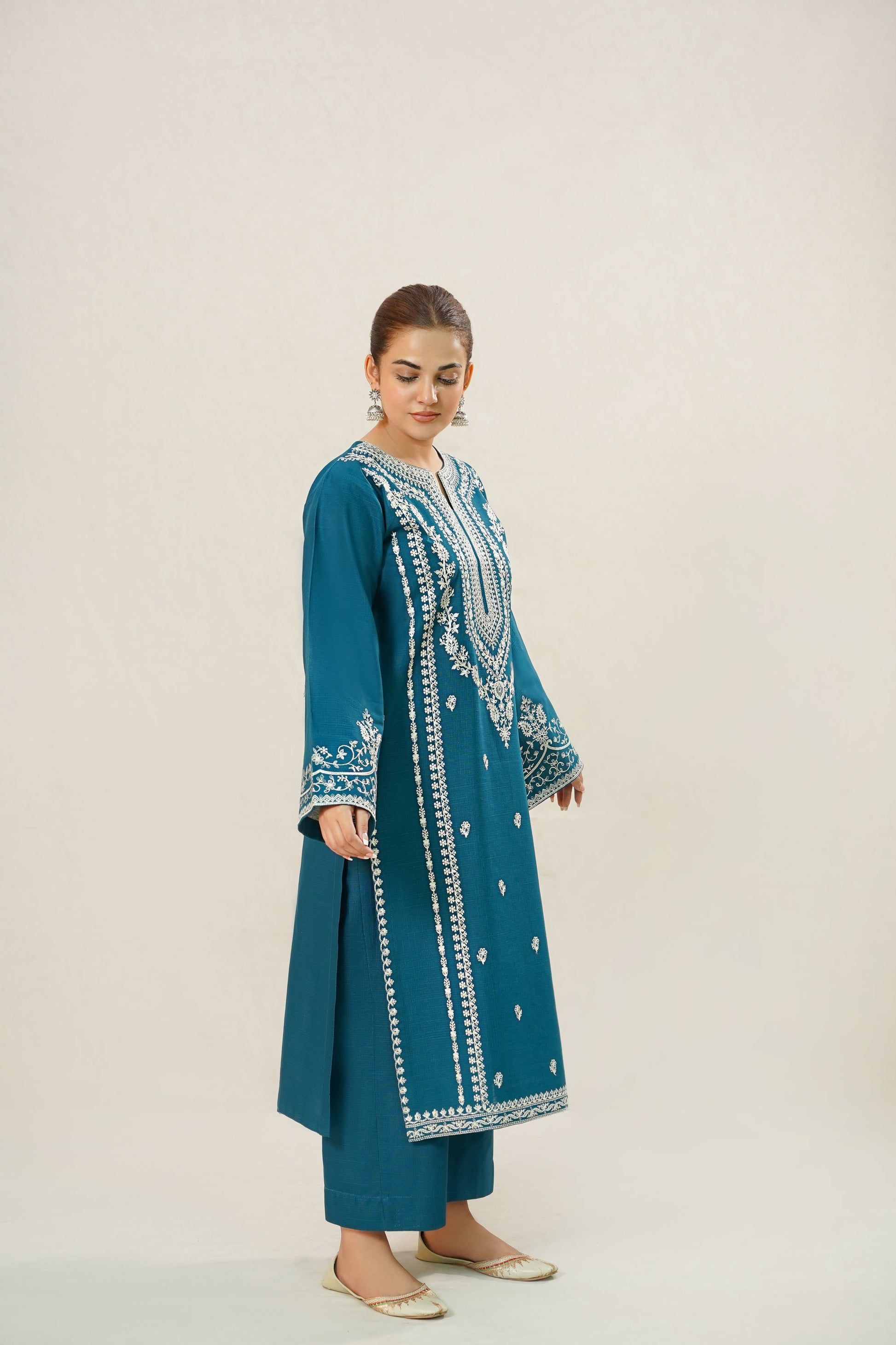 2 PC DHANAK EMBROIDERED