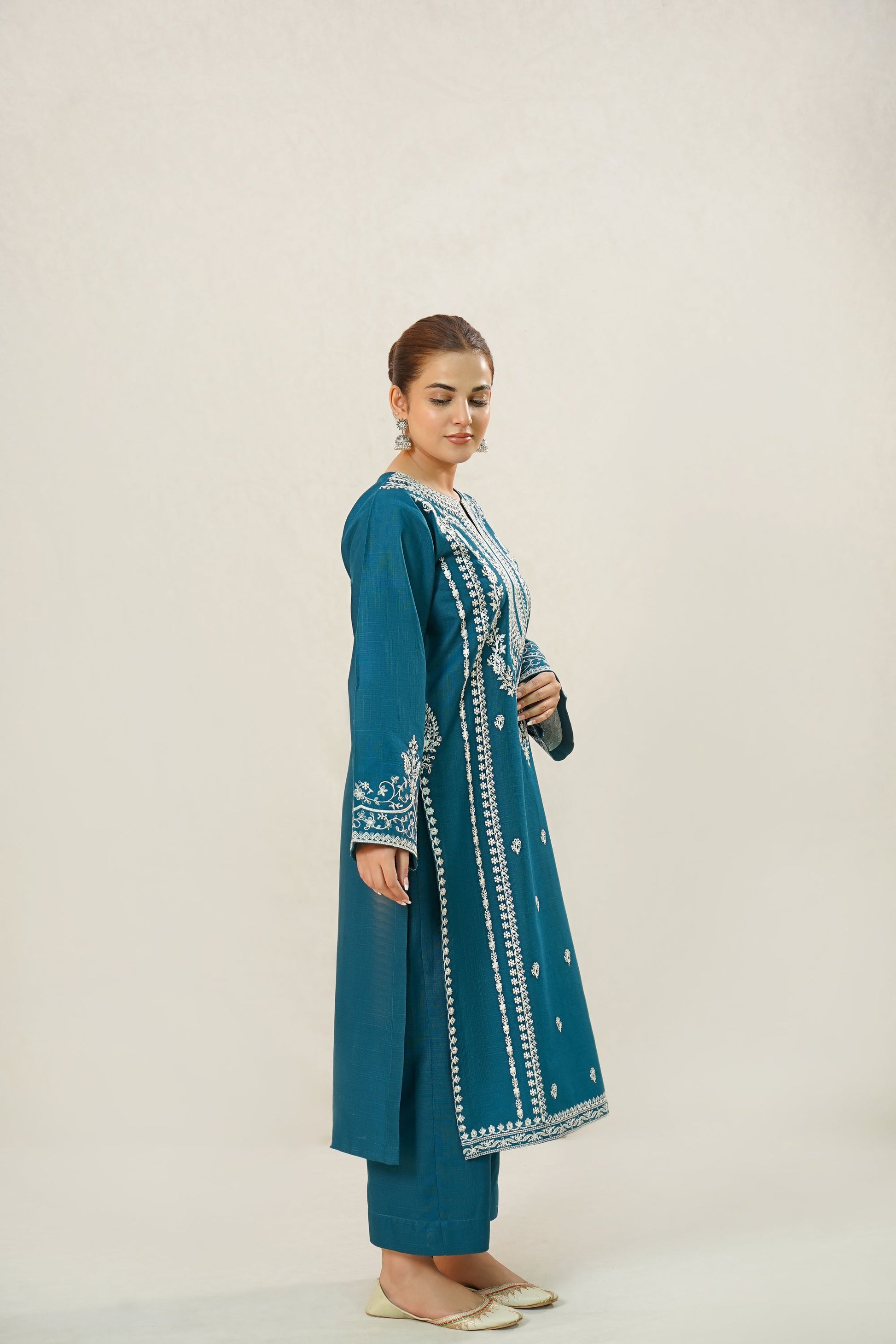 2 PC DHANAK EMBROIDERED