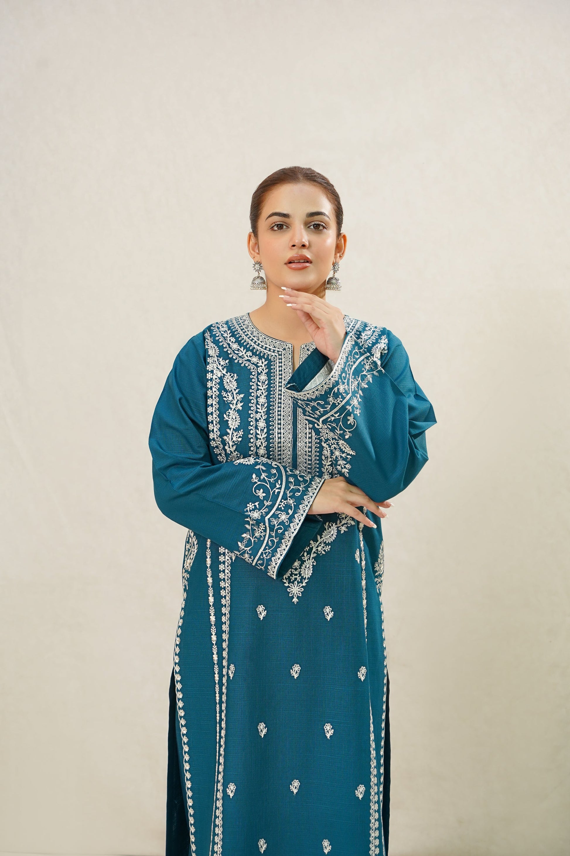 2 PC DHANAK EMBROIDERED