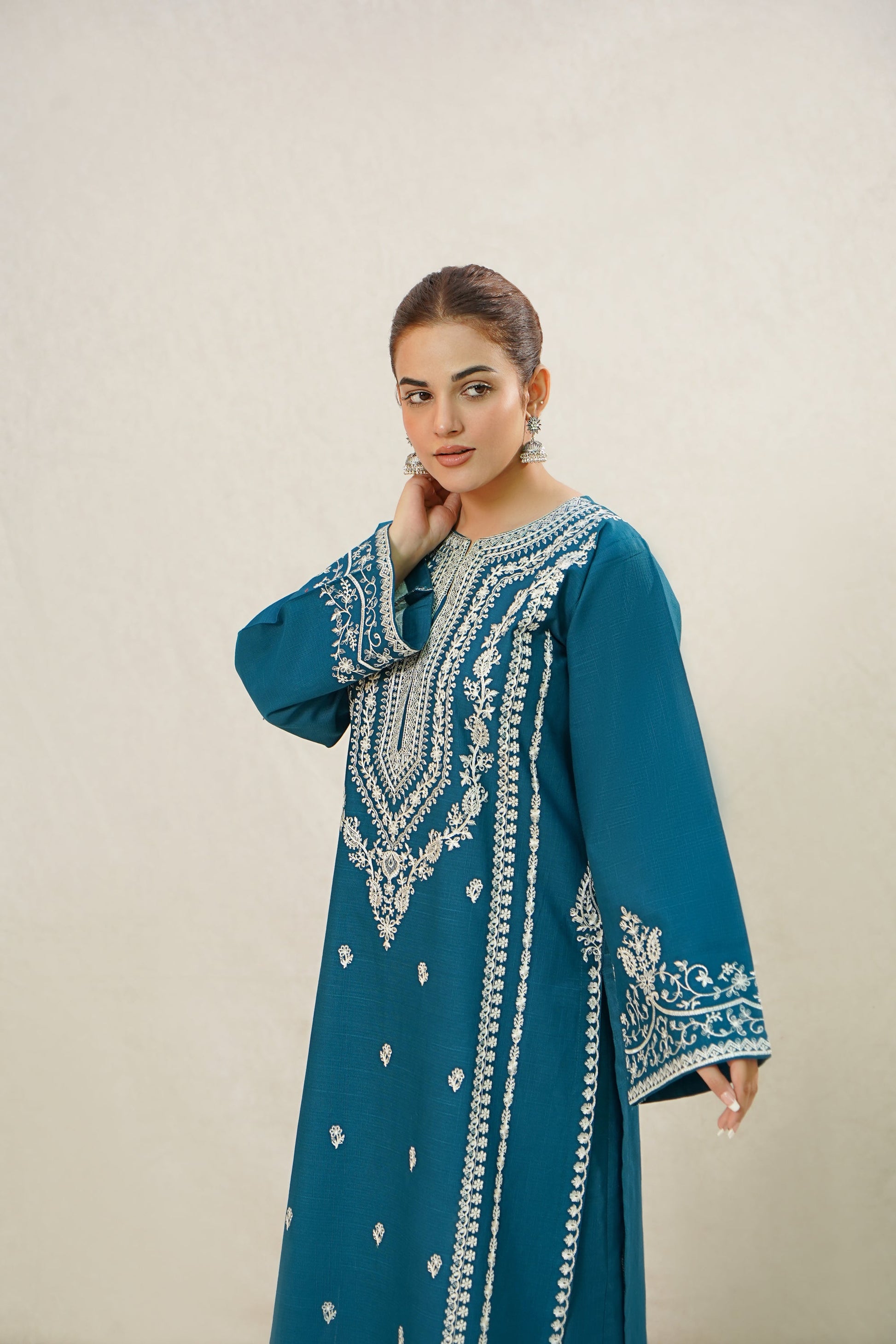2 PC DHANAK EMBROIDERED