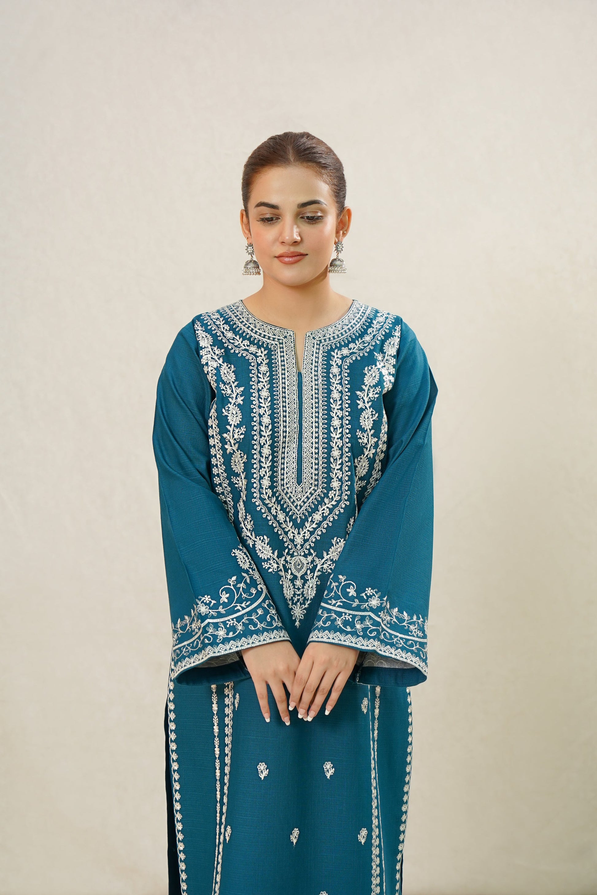 2 PC DHANAK EMBROIDERED