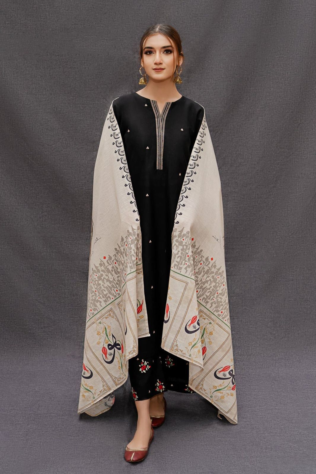 3 PC DHANAK EMBROIDERED