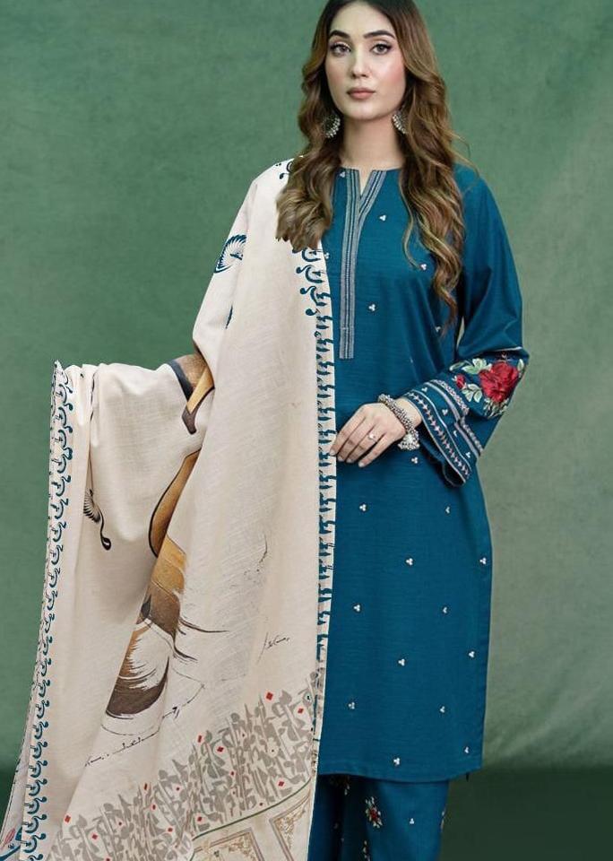 3 PC DHANAK EMBROIDERED