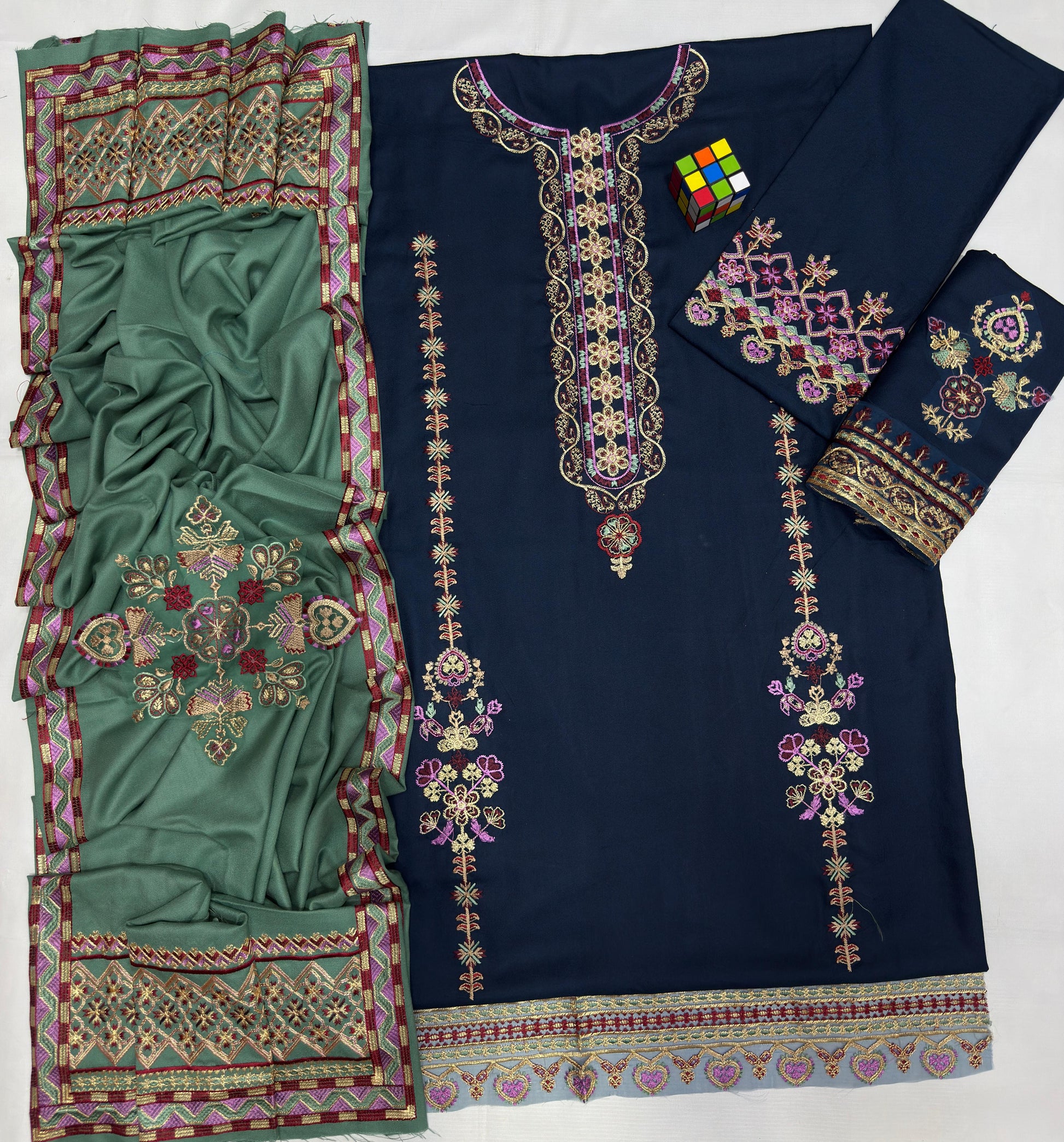 3 PC DHANAK EMBROIDERED