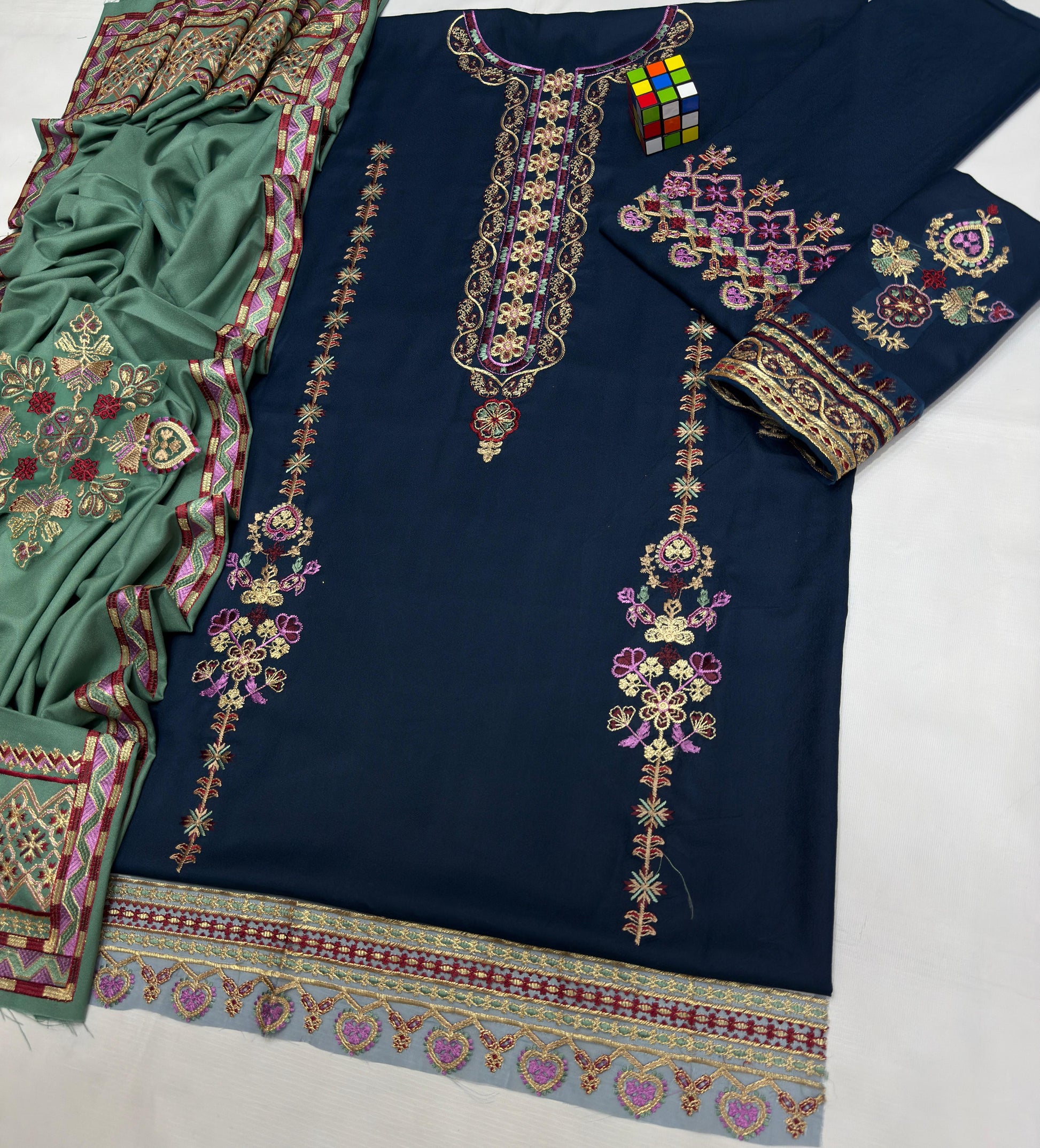 3 PC DHANAK EMBROIDERED