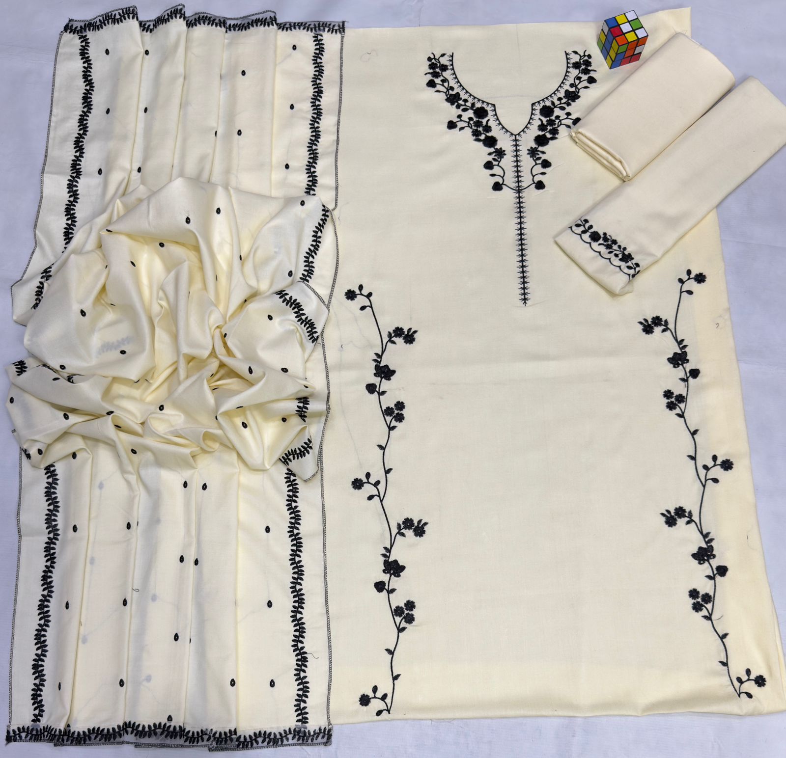 3 PC DHANAK EMBROIDERED