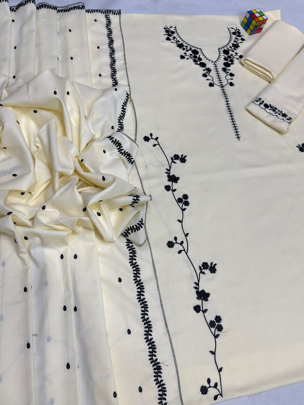 3 PC DHANAK EMBROIDERED