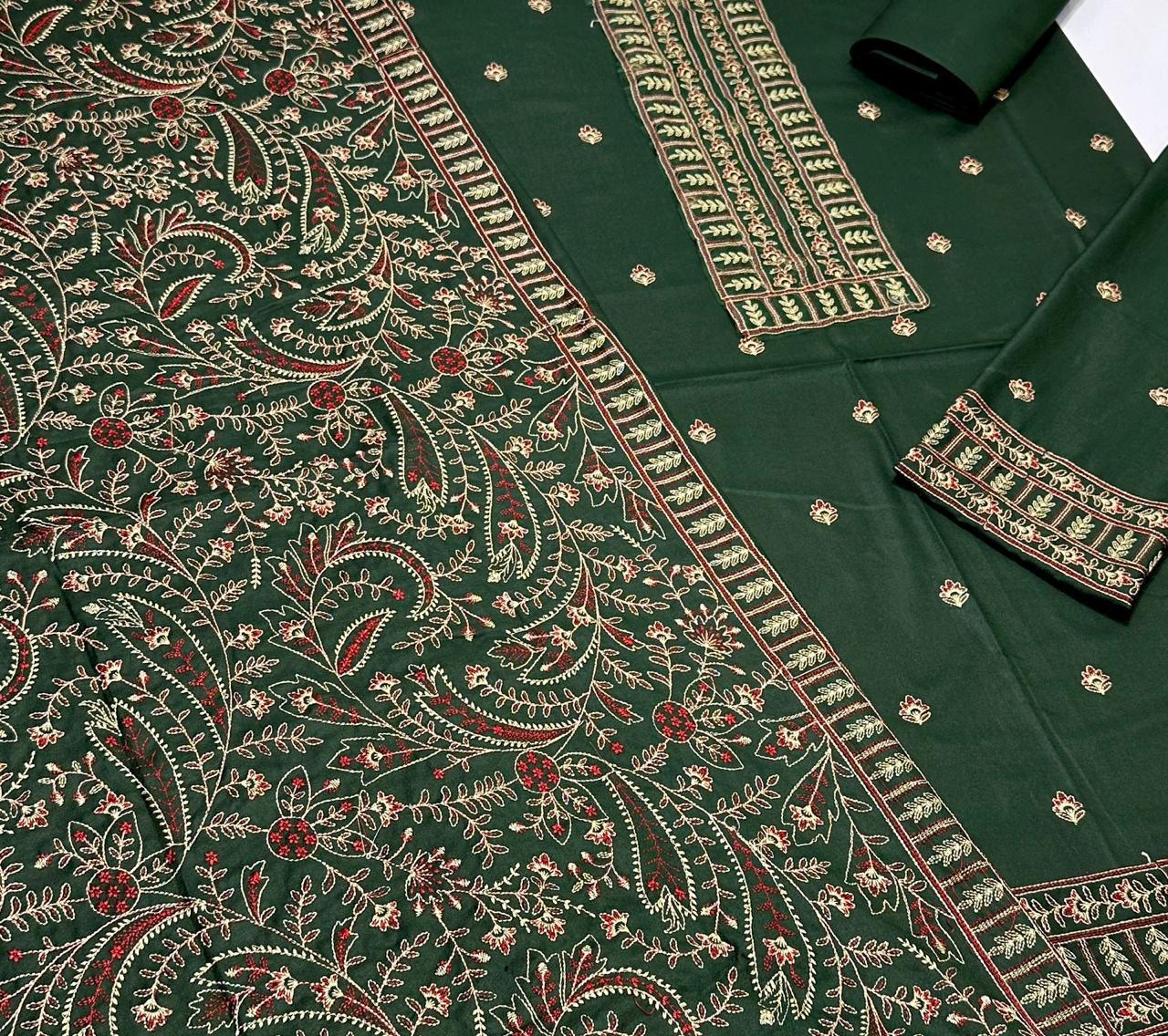 3 PC LUXURY DHANAK EMBROIDERED