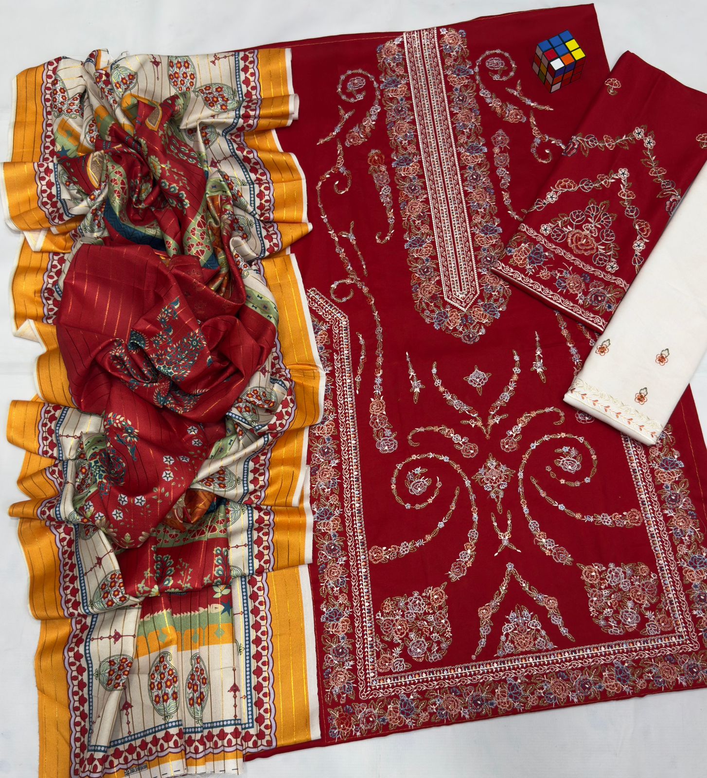 3 PC KASHMIRI DHANAK EMBROIDERED