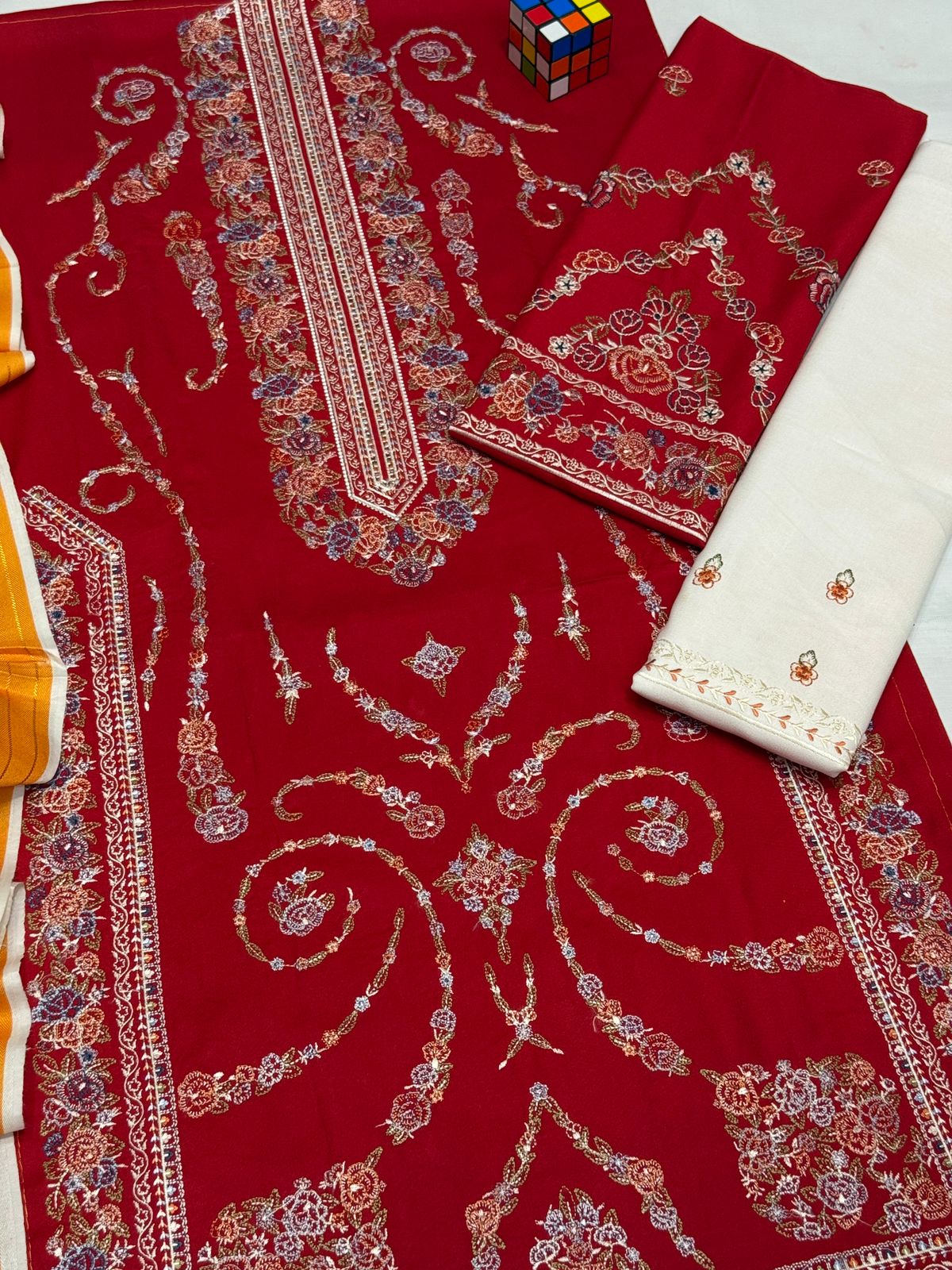 3 PC KASHMIRI DHANAK EMBROIDERED