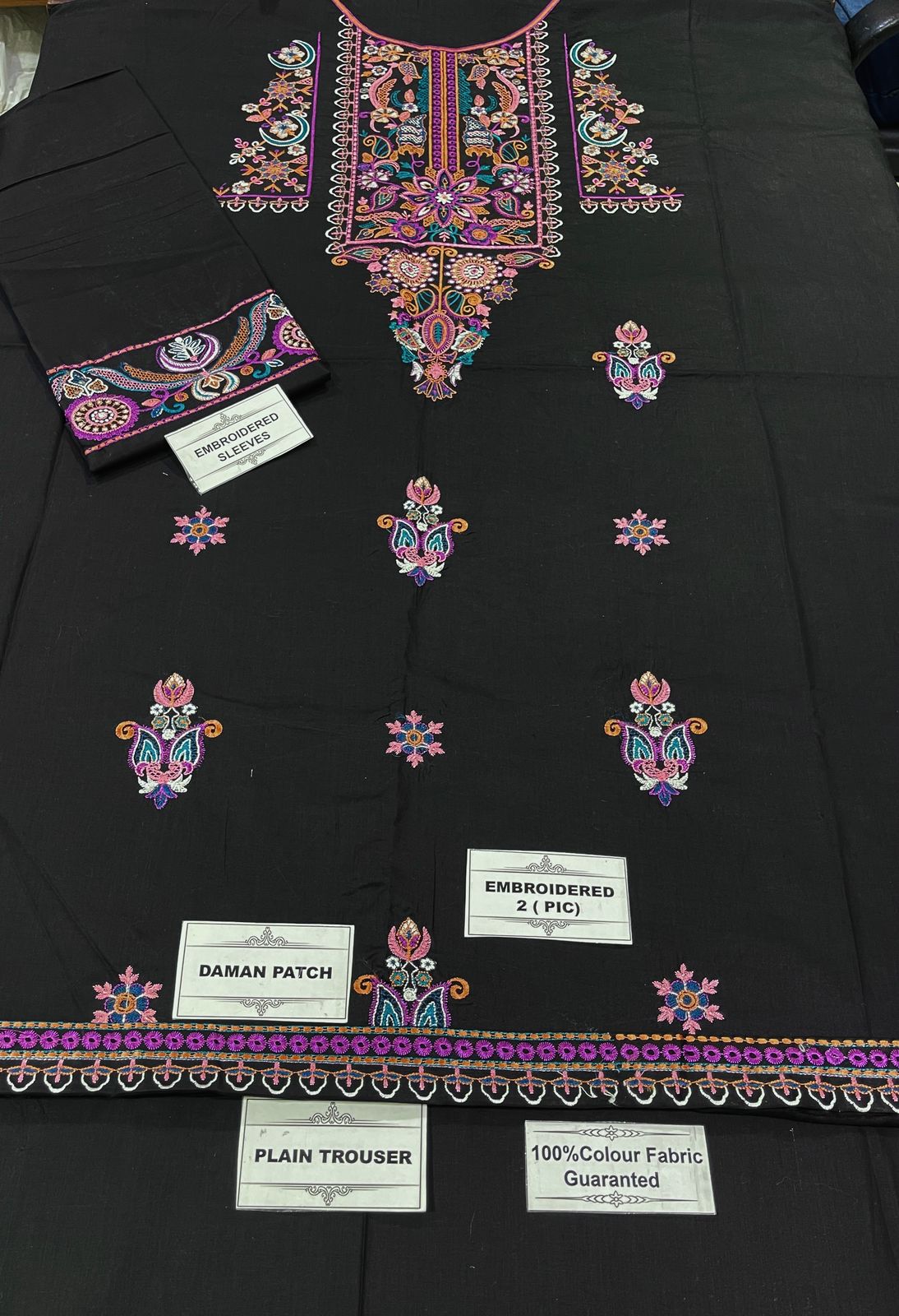 2 PC DHANAK EMBROIDERED