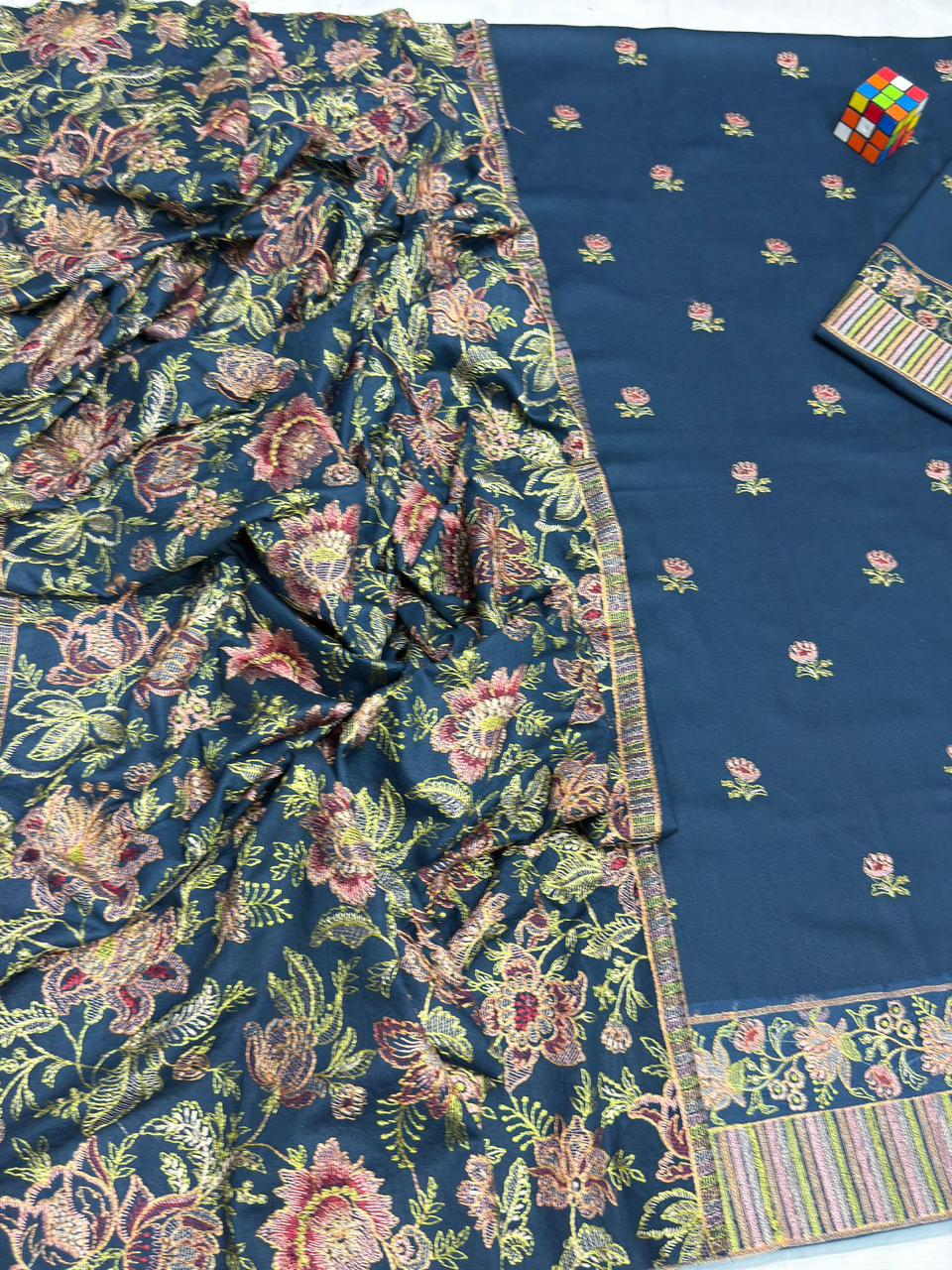 3 PC DHANAK EMBROIDERED