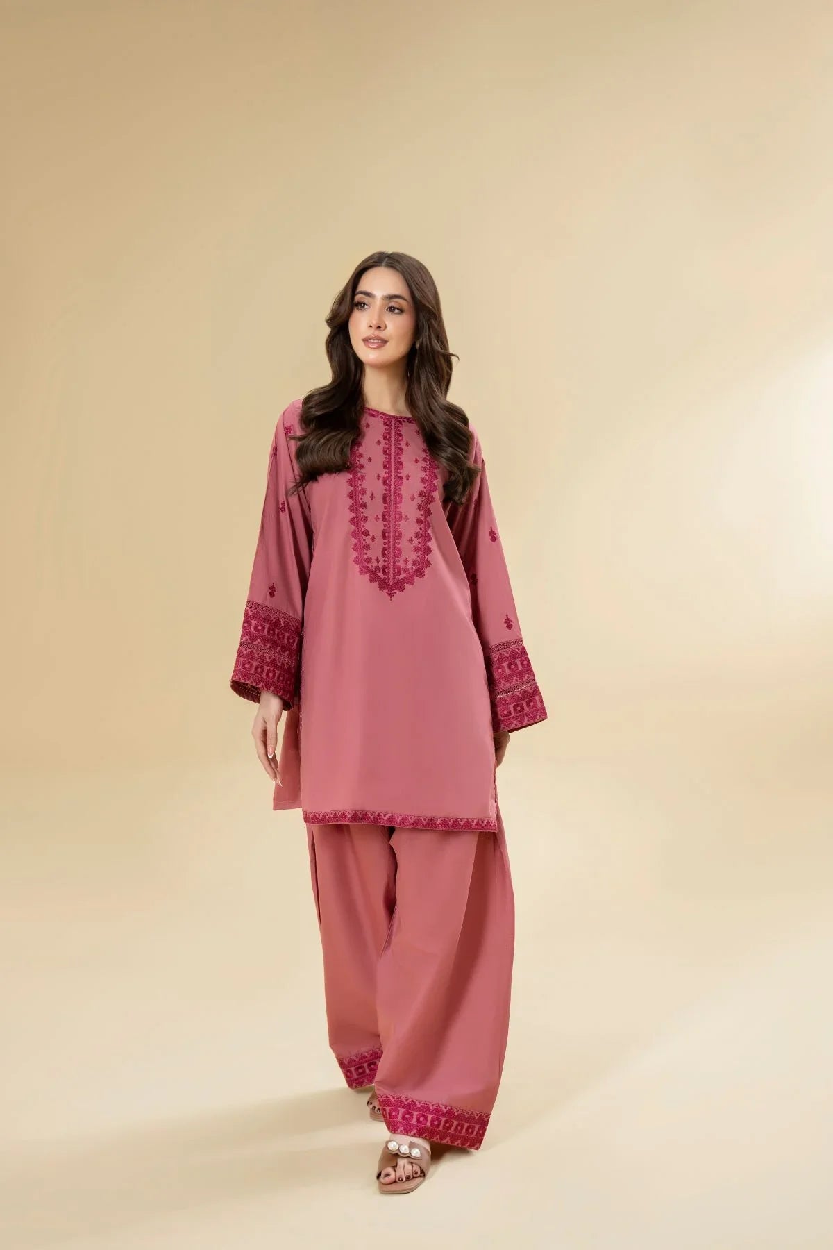 2 PC DHANAK EMBROIDERED