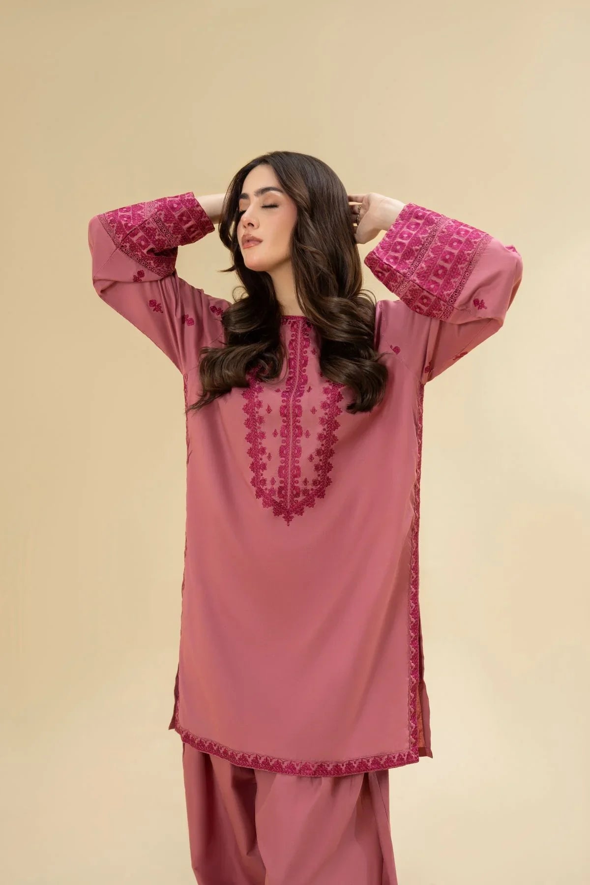 2 PC DHANAK EMBROIDERED