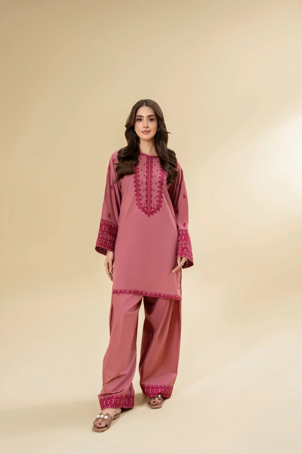 2 PC DHANAK EMBROIDERED