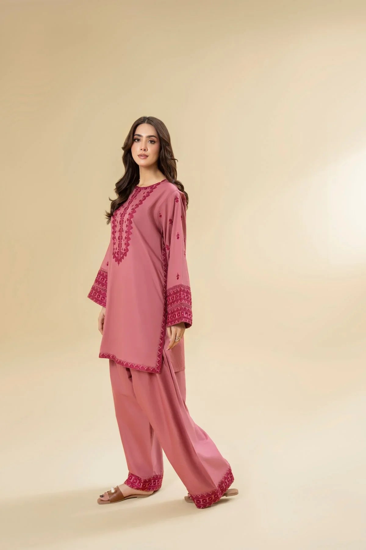 2 PC DHANAK EMBROIDERED