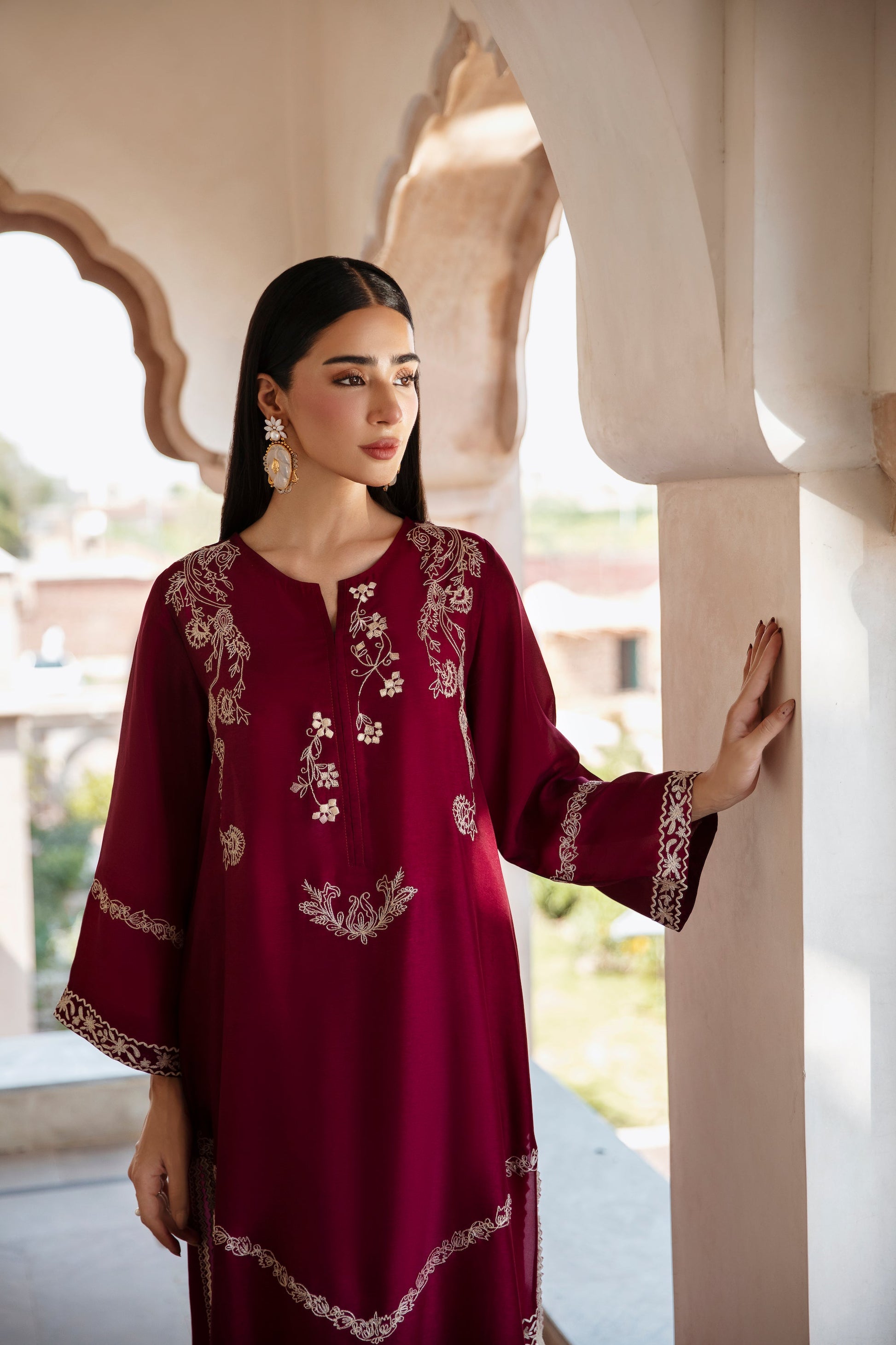 2 PC DHANAK EMBROIDERED