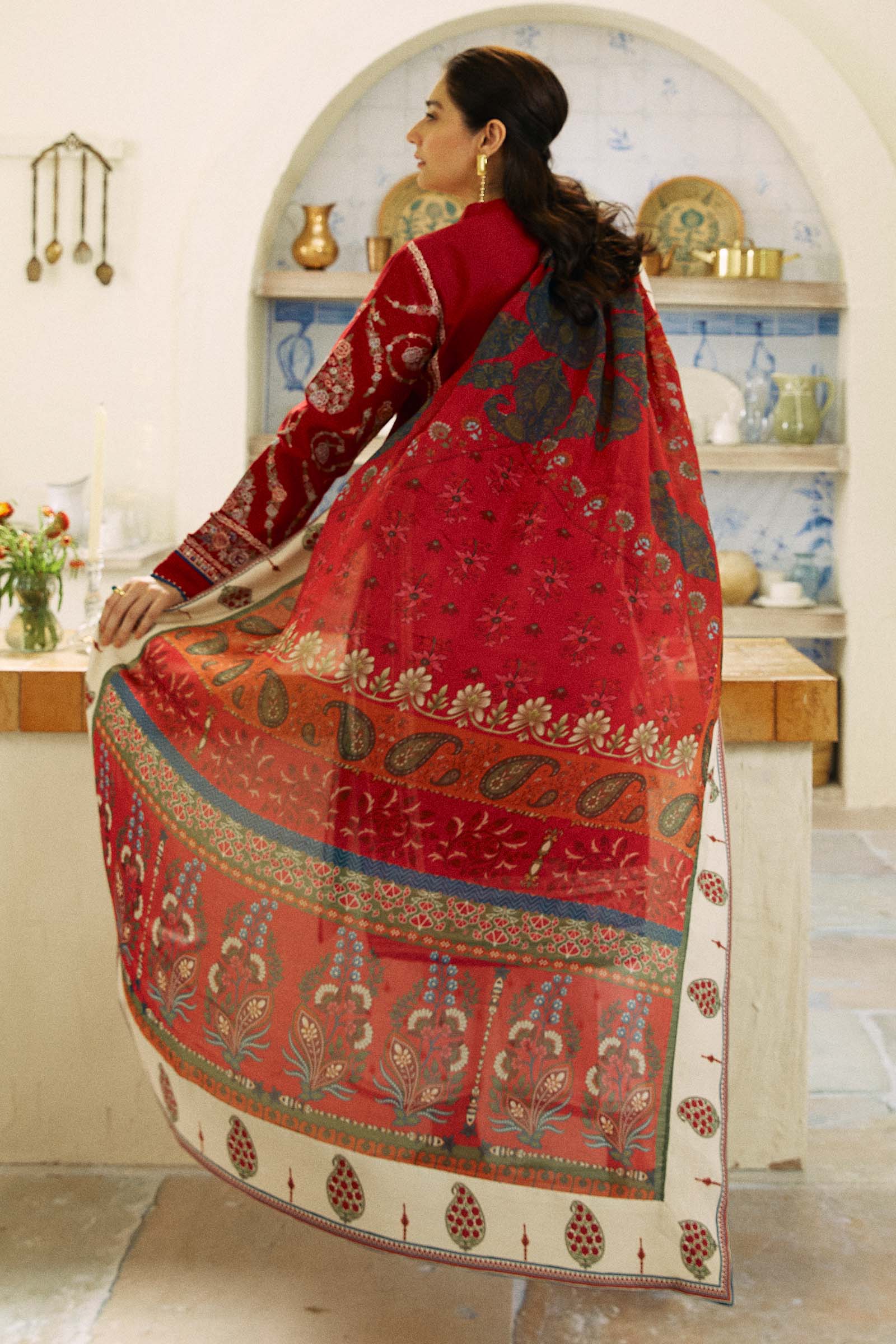 3 PC KASHMIRI DHANAK EMBROIDERED